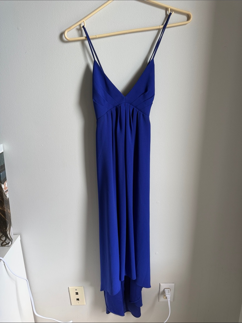 Wilfred Cobalt Blue High-Low Slip Dress